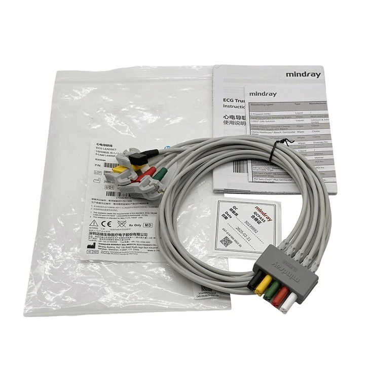 EL6504A Mindray ECG Leadwires 5 Lead,IEC,CLIP 0010-30-42730