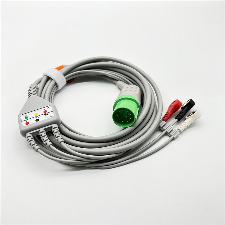 One-piece ECG Cable 12Pin Compatible Nihon Kohden BSM-2301